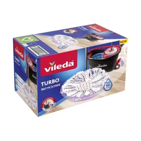   Felmosó szett, Vileda Turbo 3 az 1-ben, max. 125 cm teleszkópos rúd, mikroszálas, pedálos vödör, 99% baktériumeltávolítás vízzel (2211711A)