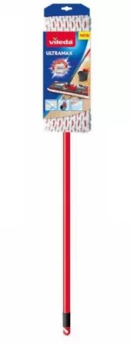 Felmosó, Vileda Ultramax Microfibre, 140 cm, mikroszálas, 2 az 1-ben, Power Zone, teleszkópos nyél, 60°C-on mosható, minden kemény padlóra