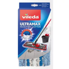   Felmosófej, Vileda Ultramax Micro+Cotton, csere tartozék, mikroszálas-pamut keverék, Ultramax és Ultramax TURBO kompatibilis, 60°C-on mosható
