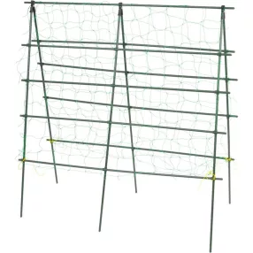   Uborkaháló, Strend Pro Garden, zöld/fekete, 1,2 x 1,2 m, tartószerkezettel, kúszónövényekhez, uborkához