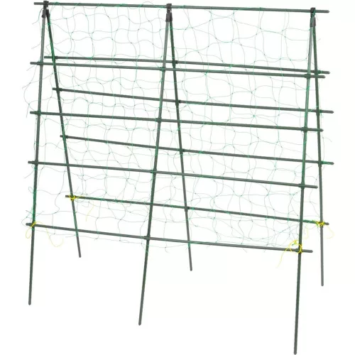 Uborkaháló, Strend Pro Garden, zöld/fekete, 1,2 x 1,2 m, tartószerkezettel, kúszónövényekhez, uborkához