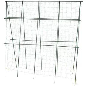   Uborkaháló, Strend Pro Garden, zöld/fekete, 1,8 x 1,8 m, tartószerkezettel, kúszónövényekhez, uborkához