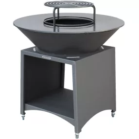   Tűzrakó, Strend Pro Grill Fiesta, antracit, átmérő: 100 cm, acél, kör alakú tűzrakóval