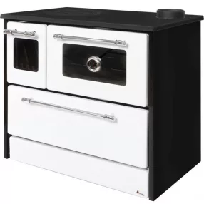   Strend Pro 701-G OMEGA Kuzine fatüzelésű sparhelt, fehér, 9,18 kW, 87 × 51 × 79 cm, jobb oldali oldali füstcső kimenet, átmérő: 130 mm