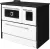 Strend Pro 701-G OMEGA Kuzine fatüzelésű sparhelt, fehér, 9,18 kW, 87 × 51 × 79 cm, bal oldali oldali füstcső kimenet, átmérő: 130 mm