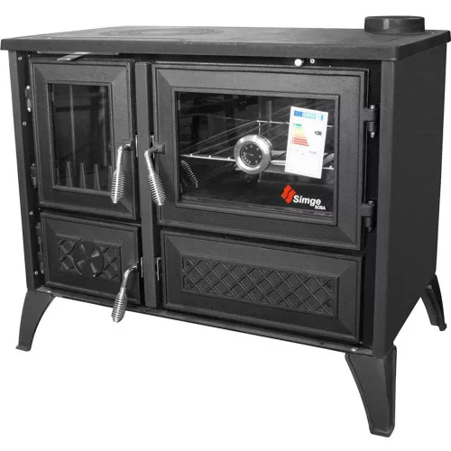 Strend Pro 801 STELA fatüzelésű sparhelt, fekete, 9,12 kW, 91 × 52,5 × 77 cm, jobb oldali füstcső kimenet, átmérő: 130 mm