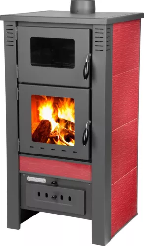 Strend Pro TAURUS kályha sütővel, piros, 12 kW