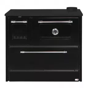   Strend Pro 701-G OMEGA Kuzine fatüzelésű sparhelt, fekete, 9,18 kW, 87 × 51 × 79 cm,  jobb oldali oldali füstcső kimenet, átmérő: 130 mm