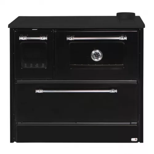 Strend Pro 701-G OMEGA Kuzine fatüzelésű sparhelt, fekete, 9,18 kW, 87 × 51 × 79 cm,  jobb oldali oldali füstcső kimenet, átmérő: 130 mm