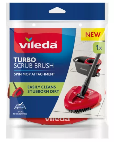 Kefefej, Vileda Turbo, tartalék fej, kemény sörtéjű, fugatisztításhoz, kompatibilis a Vileda Turbo vödrös rendszerrel