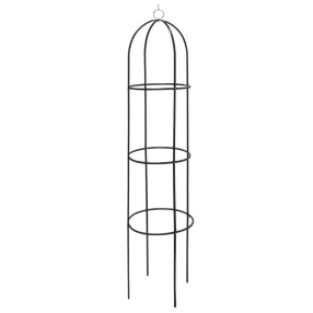   Növénytámasz, Strend Pro Garden GreenGarden ARCH30, fekete, 188 x 40 cm, obeliszk, porszórt acél, kerti, kúszónövényekhez