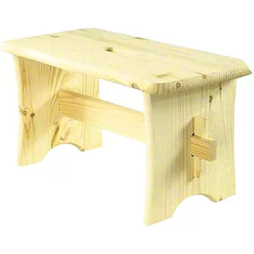 Gyerek szék, 39 x 20 x 20 cm, fa, alacsony, középen nyílással a könnyű megfogáshoz és hordozáshoz
