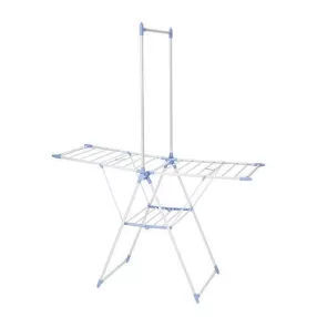   MagicHome CD146 ruhaszárító, szürke, 155 × 69 × 98/194 cm, 14 m szárítófelülettel, masszív fém vázzal, felső rúddal nagyobb textíliákhoz, beltéri használatra