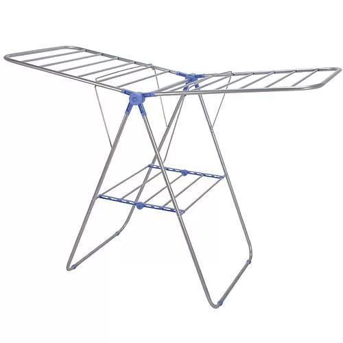 MagicHome CD135 ruhaszárító, szürke, 137 × 60 × 92 cm, 13,5 m szárítófelülettel, 15 kg teherbírással, összecsukható kivitelben, fém és műanyag kombinációjú vázzal, beltéri és kültéri használatra
