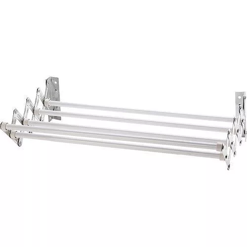 MagicHome TR459 fali ruhaszárító, fehér, 80 × 12–38,5 × 9,5 cm, 4 m szárítófelülettel, 4 kg teherbírással, fémből készült helytakarékos kialakítás, kisebb ruhaneműk és törölközők szárításához