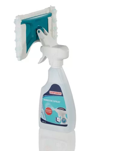 Ablaktörlő készlet, Leifheit 51165, 500 ml, szórófejes, beépített ablakmoppal, mikroszálas, mosható huzat