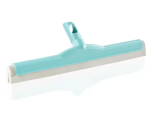 Vízlehúzó, Leifheit 56423, 45 cm, türkiz/fehér, csíkmentes, padlóra és csempére, Click rendszer kompatibilis, Dura-Flex gumiél