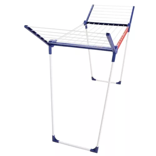 Leifheit 81570 Pegasus 150 Solid Slim ruhaszárító, fehér, 15 m szárítófelülettel, 55 cm szélességgel, 105 cm magas oldalsó szárnyakkal, 2 db EasyClip csipesztartóval, beltéri és kültéri használatra, stabil fém vázzal