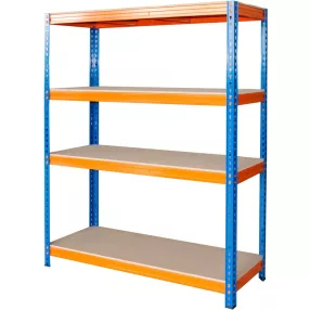   Strend Pro 4 polcos fém műhelypolc, 180 x 180 x 60 cm, teherbírás: 600 kg/polc