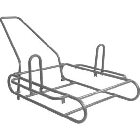   Kétkerekű kocsi keret, Transport, szürke, 240 kg teherbírás, kerekek nélkül, fém, könnyű és tartós, stabil felépítés