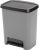 Szemeteskuka, KIS Compatta, 25 l, fekete/szürke, 28 x 38 x 43 cm, pedálos, műanyag, csúszásmentes lábak