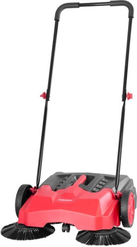 Seprőgép, Worcraft HPS-650, piros/fekete, 22 l, 65 cm munkaszélesség, mechanikus, állítható fogantyú, kültéri felületekre