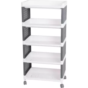 MagicHome Rolly 5 polcos műanyag tároló, 49 x 29 x 97 cm