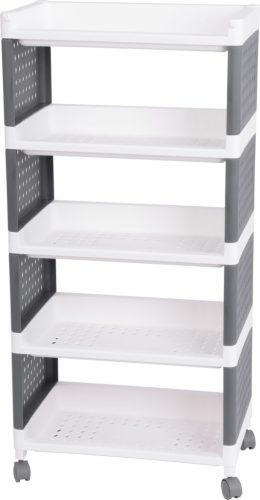 MagicHome Rolly 5 polcos műanyag tároló, 49 x 29 x 97 cm