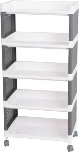 MagicHome Rolly 5 polcos műanyag tároló, 49 x 29 x 97 cm
