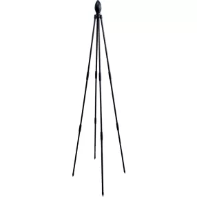   Növénytámasz, Strend Pro Garden, fekete, 135 cm, 4 lábú, PE bevonatú fém, időjárásálló, kúszónövényekhez, 2 db