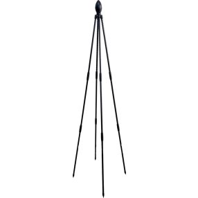   Növénytámasz, Strend Pro Garden, fekete, 175 cm, 4 lábú, PE bevonatú fém, időjárásálló, kúszónövényekhez, 2 db