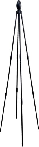 Növénytámasz, Strend Pro Garden, fekete, 175 cm, 4 lábú, PE bevonatú fém, időjárásálló, kúszónövényekhez, 2 db