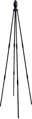 Növénytámasz, Strend Pro Garden, fekete, 175 cm, 4 lábú, PE bevonatú fém, időjárásálló, kúszónövényekhez, 2 db