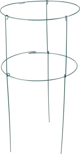 Növénytámasz, Strend Pro Garden, sötétzöld, 40 x 76 cm, kör alakú, porszórt acél, virágokhoz és kúszónövényekhez