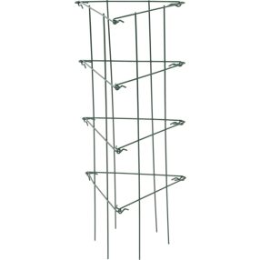   Növénytámasz, Strend Pro Garden, sötétzöld, 26 x 61 cm, rácsos, porszórt acél, virágokhoz és kúszónövényekhez, beltéri és kültéri használatra