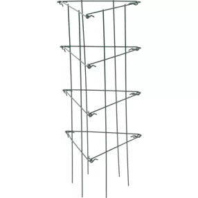   Növénytámasz, Strend Pro Garden, sötétzöld, 26 x 61 cm, rácsos, porszórt acél, virágokhoz és kúszónövényekhez, beltéri és kültéri használatra