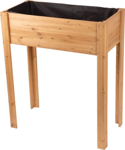 Magaságyás, Strend Pro Garden, 84 × 40 × 98 cm, fa, lábakkal, könnyen összeszerelhető, stabil, természetes megjelenésű