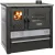 Strend Pro PANONIA fatüzelésű sparhelt, Inox, sütővel, 10,54 kW, 51 × 90 × 85 cm, jobb oldali füstcső kimenet, átmérő: 120 mm