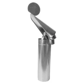   Kéménysapka, V.A.P.K., szélkakas kivitel, átmérő: 200 mm, hosszúság: 500 mm, vastagság: 0,5 mm, DX51D acél, visszaáramlásgátló