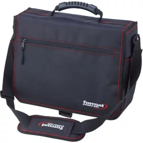   Szerszámos táska, Strend Pro Format 7413-0025, fekete, 34 x 13 x 33 cm, szervizes, vállpánttal, 15 kg teherbírás