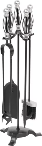Piszkavas készlet, Strend Pro Homefire FT23SB, 5 db-os, 66 cm, nikkelezett kivitel, elegáns megjelenés (TC221377)