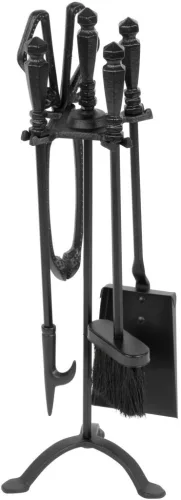 Piszkavas készlet, Strend Pro Homefire FT24B, 60 cm, fekete, 4 részes, elegáns, praktikus, kandalló karbantartáshoz (TC221378)
