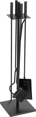 Piszkavas készlet, Strend Pro Homefire FT075BA, 81 cm, fekete, 4 részes, állványra akasztható (TC221379)