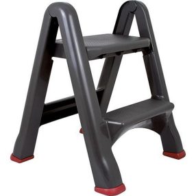   Fellépő, Curver, STEP STOOL, 2 fokos, műanyag, 63 cm, fekete, összecsukható, csúszásmentes kivitel