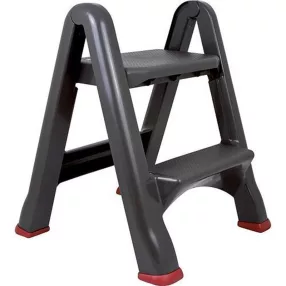   Fellépő, Curver, STEP STOOL, 2 fokos, műanyag, 63 cm, fekete, összecsukható, csúszásmentes kivitel