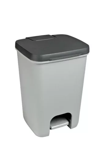 Szemeteskuka, Curver Essentials, 20 l, pedálos, kézi nyitású, zárt fedelű, műanyag, higiénikus, praktikus