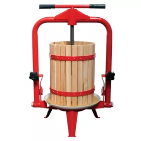   Gyümölcsprés, Strend Pro Garden Harvester CFP18, 18 l, 54 x 37,5 x 78/119 cm, keretes, fa, csavarnyomásos, lépréseléshez