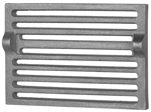 Rostély, Strend Pro, 25 x 17 x 1,5 cm, szürke, öntöttvas, fülekkel, hőálló, karcálló, tűzhelyhez és kályhához