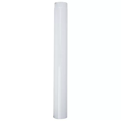Zománcozott füstcső, fehér, 100 cm / 120 mm, tartós és megbízható, fűtéshez és szellőzéshez, hatékony hő- és légvezetéshez