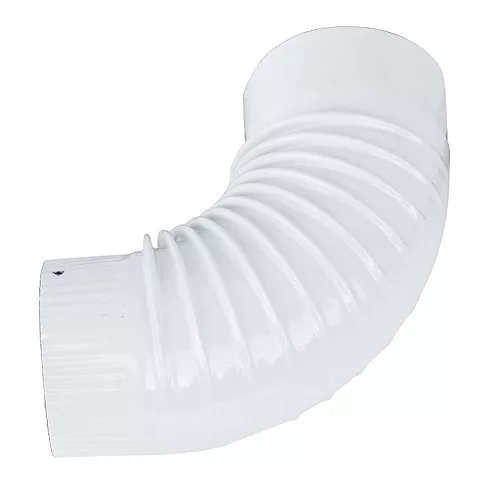 Zománcozott füstcső könyök, Strend Pro Smalt, fehér, 120 mm / 90°, kályhákhoz és kandallókhoz